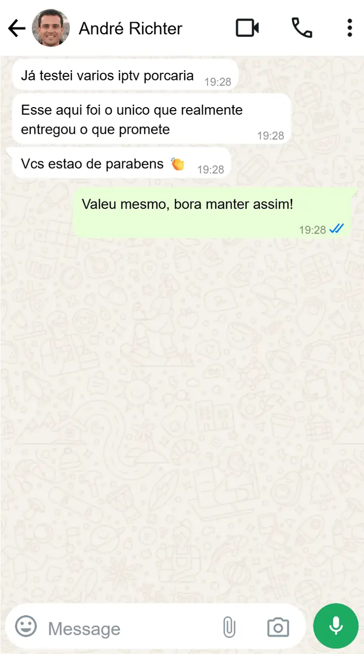 Conversa real de cliente no WhatsApp
